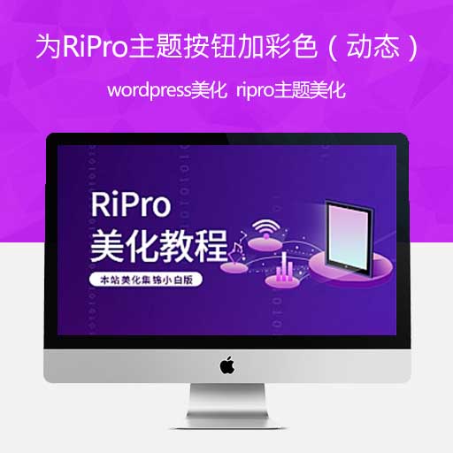 Wordpress教程:RiPro主题按钮添加彩色(动态)